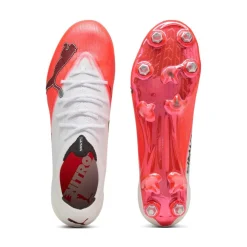 PUMA Ultra Nitro 7 Ultimate IJzeren-Nop Voetbalschoenen (SG) Wit Felrood Zwart