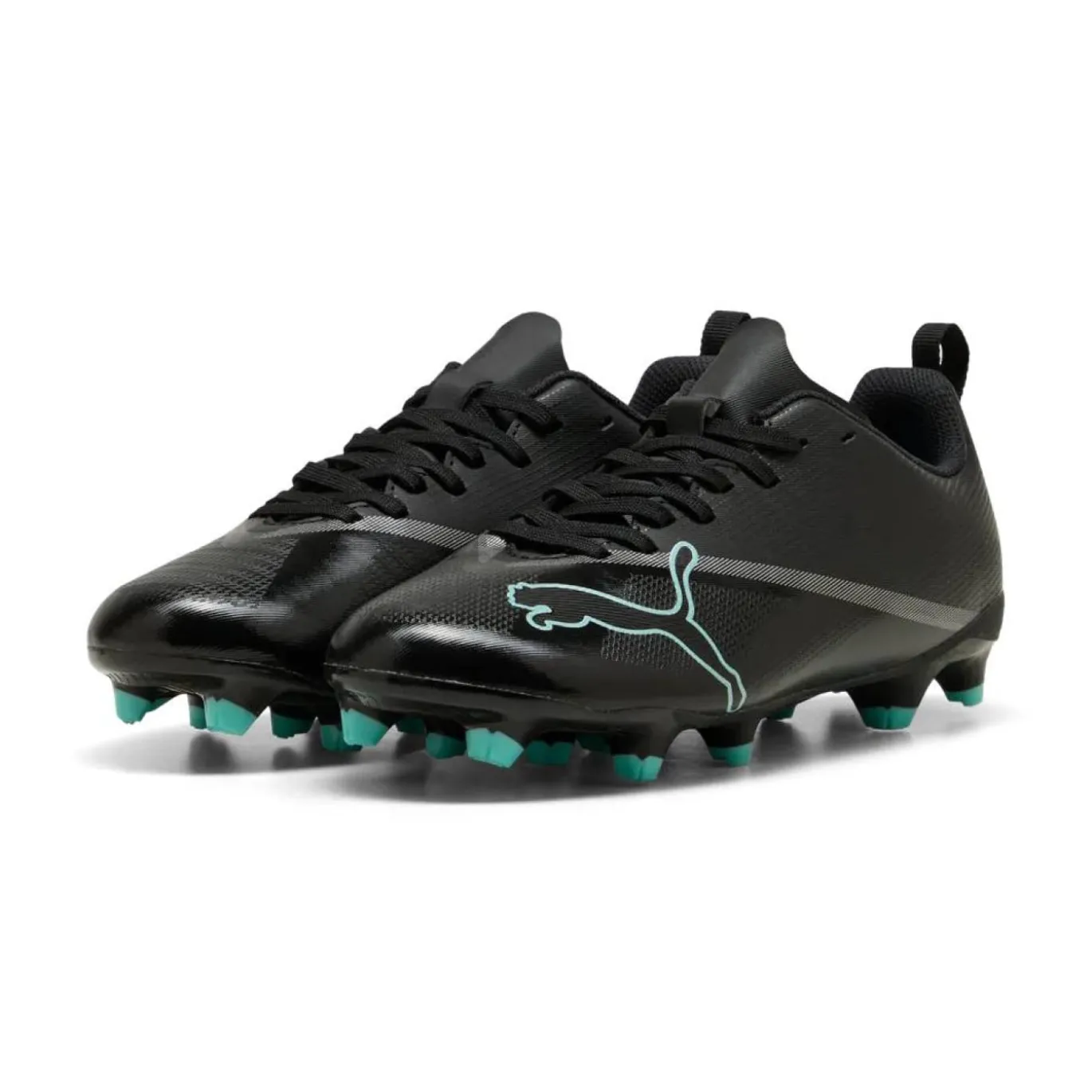 PUMA Ultra 7 Play Gras / Kunstgras Voetbalschoenen (MG) Kids Zwart Intense Mint