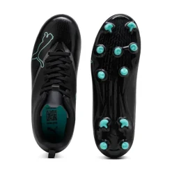 PUMA Ultra 7 Play Gras / Kunstgras Voetbalschoenen (MG) Kids Zwart Intense Mint