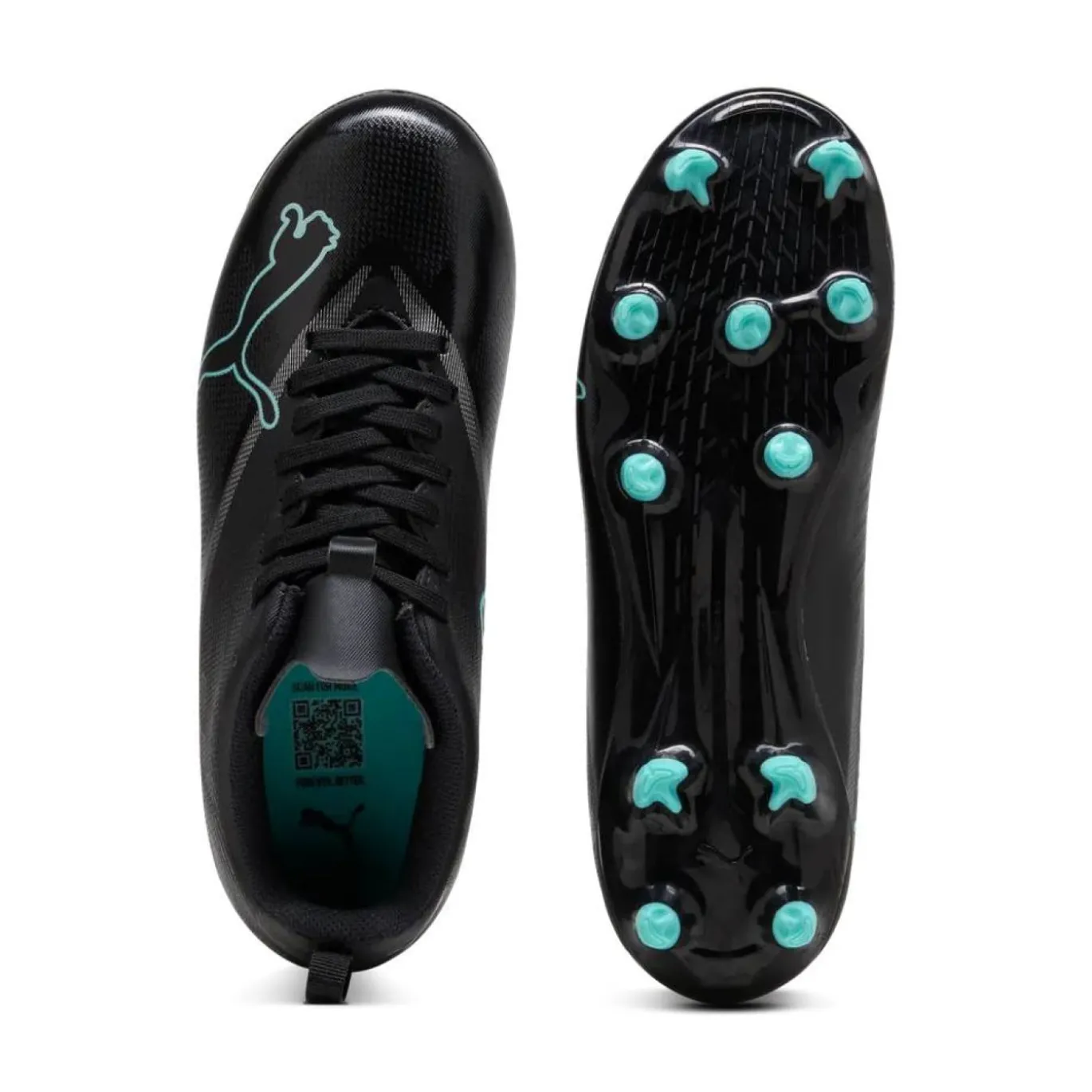 PUMA Ultra 7 Play Gras / Kunstgras Voetbalschoenen (MG) Kids Zwart Intense Mint