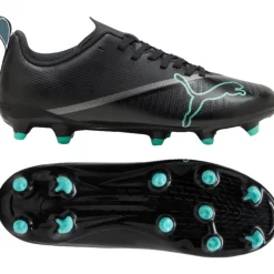 PUMA Ultra 7 Play Gras / Kunstgras Voetbalschoenen (MG) Kids Zwart Intense Mint