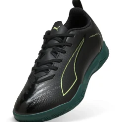 PUMA Ultra 6 Play Zaalvoetbalschoenen (IN) Kids Zwart Donkergroen Lichtgroen