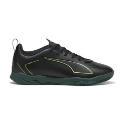 PUMA Ultra 6 Play Zaalvoetbalschoenen (IN) Kids Zwart Donkergroen Lichtgroen