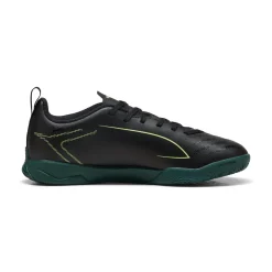 PUMA Ultra 6 Play Zaalvoetbalschoenen (IN) Kids Zwart Donkergroen Lichtgroen