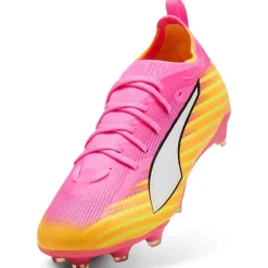 PUMA Ultra 6 Pro Gras / Kunstgras Voetbalschoenen (MG) Kids Felroze Blauw Geel