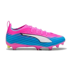PUMA Ultra 6 Pro Gras / Kunstgras Voetbalschoenen (MG) Kids Felroze Blauw Geel