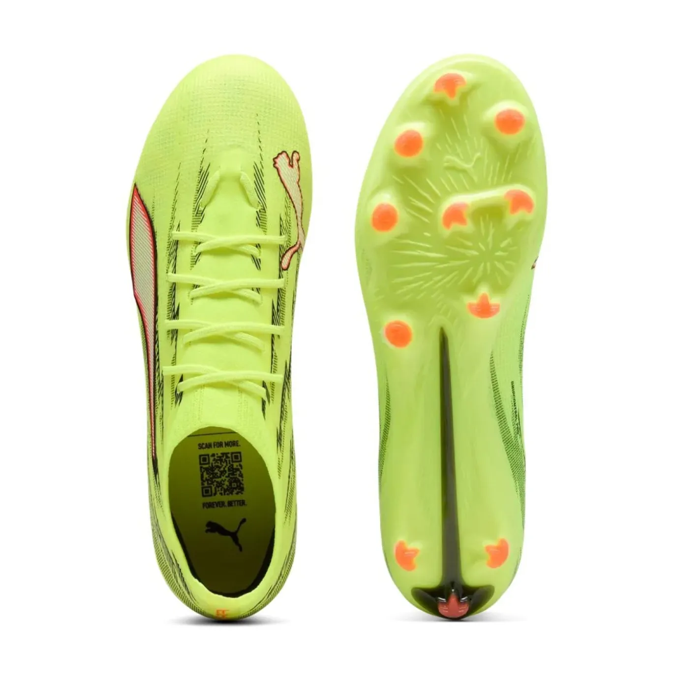 PUMA Ultra 6 Pro Gras / Kunstgras Voetbalschoenen (MG) Neongeel Rood Zwart