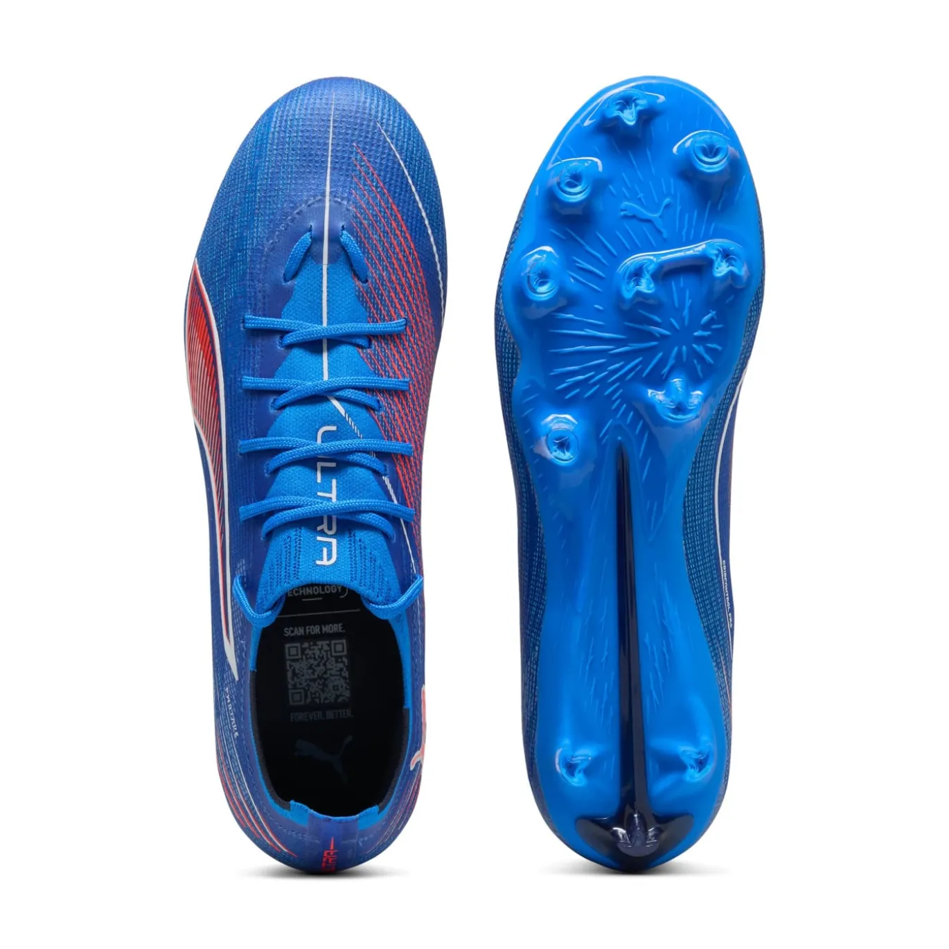 PUMA Ultra 6 Pro Gras / Kunstgras Voetbalschoenen (MG) Blauw Wit Felrood