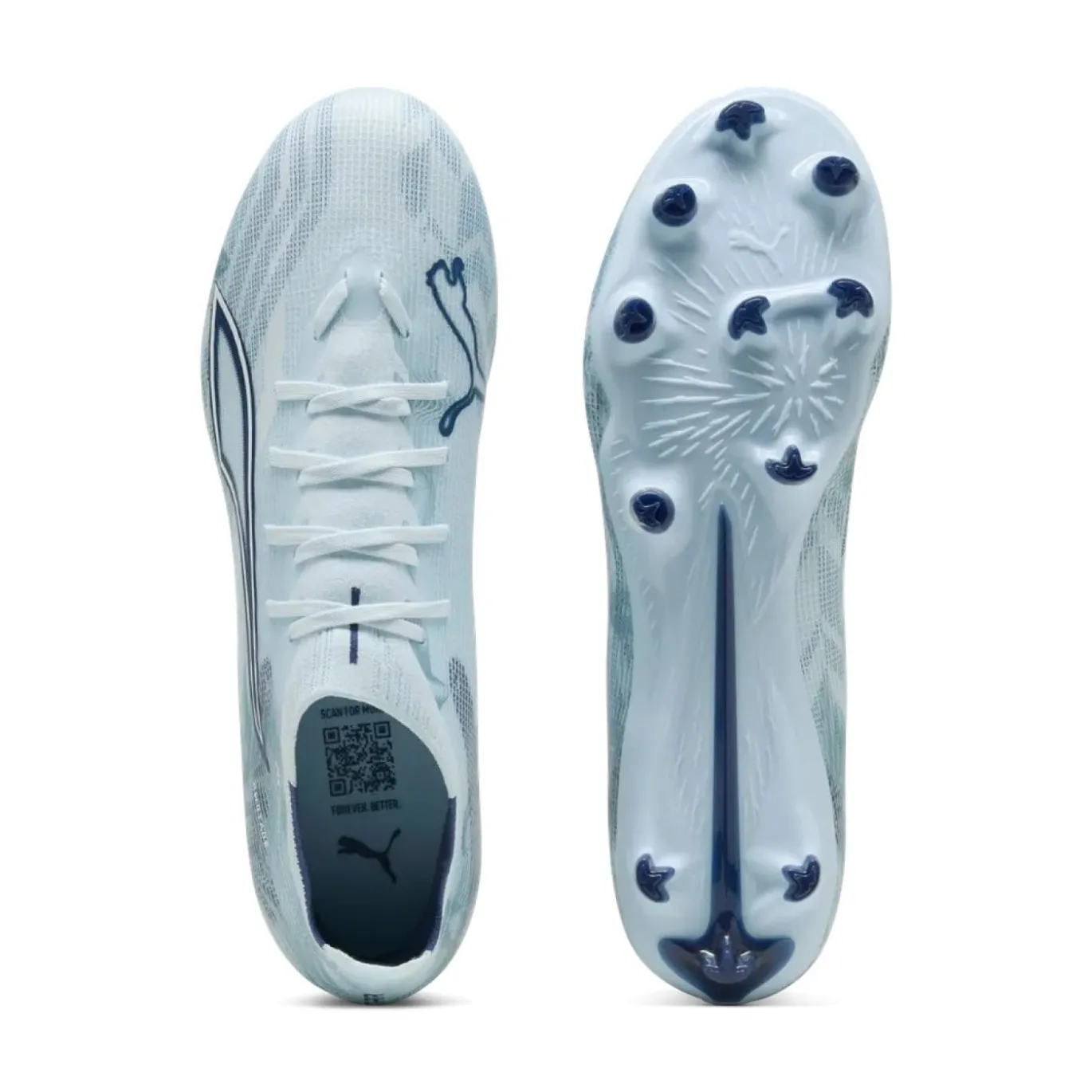 PUMA Ultra 6 Pro Gras / Kunstgras Voetbalschoenen (MG) Lichtblauw Blauw Wit