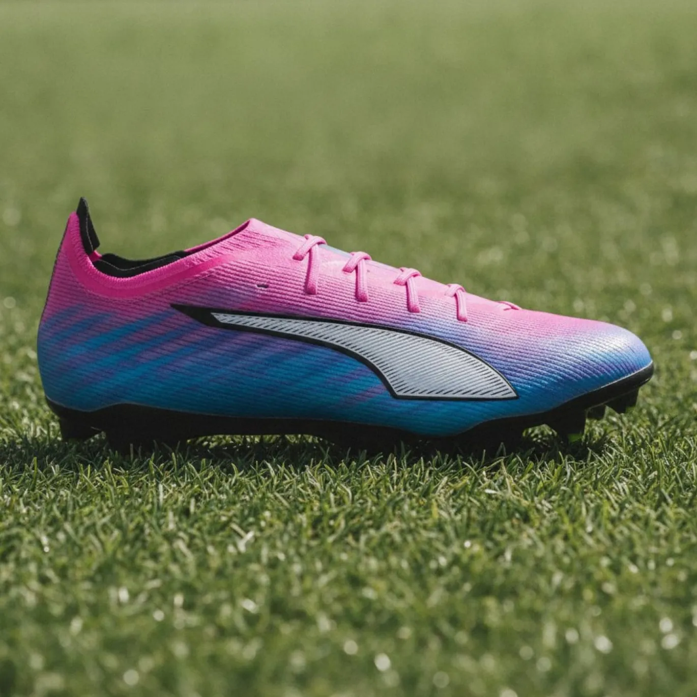 PUMA Ultra 6 Ultimate Carbon Gras Voetbalschoenen (FG) Felroze Blauw Geel