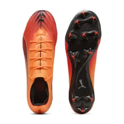 PUMA Ultra 6 Ultimate Carbon Gras Voetbalschoenen (FG) Dames Oranje Zwart Zilver