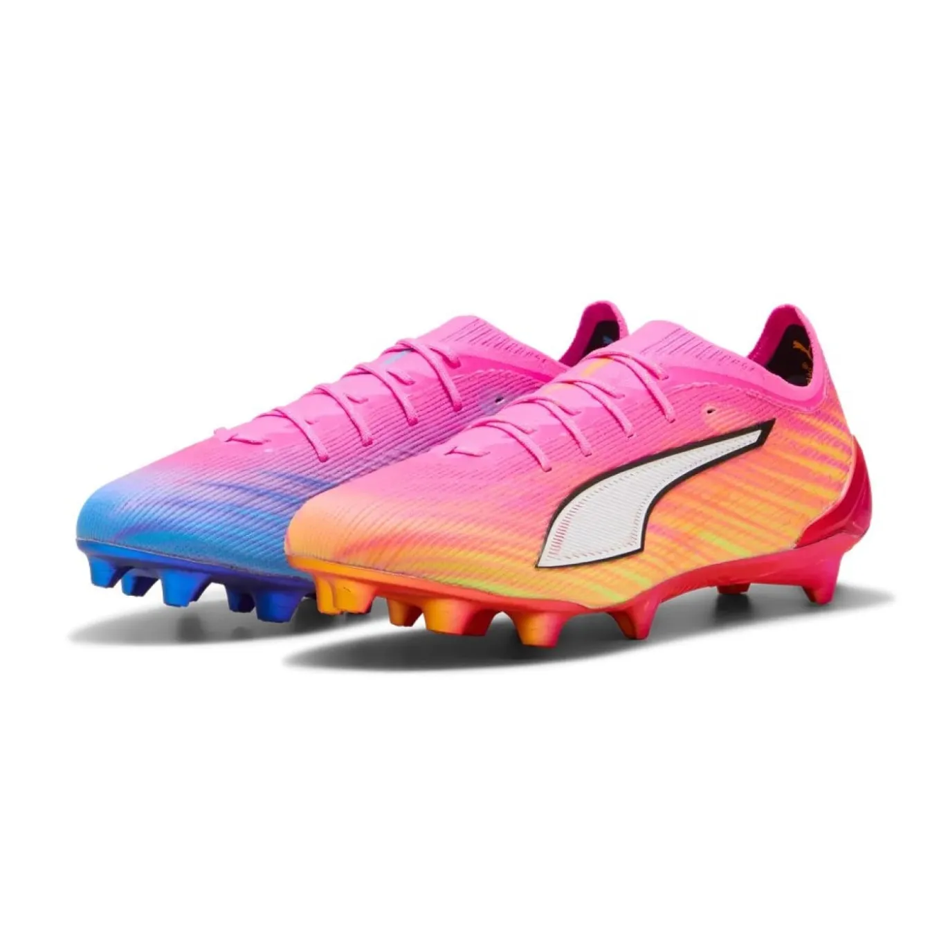 PUMA Ultra 6 Ultimate Gras Voetbalschoenen (FG) Felroze Blauw Geel