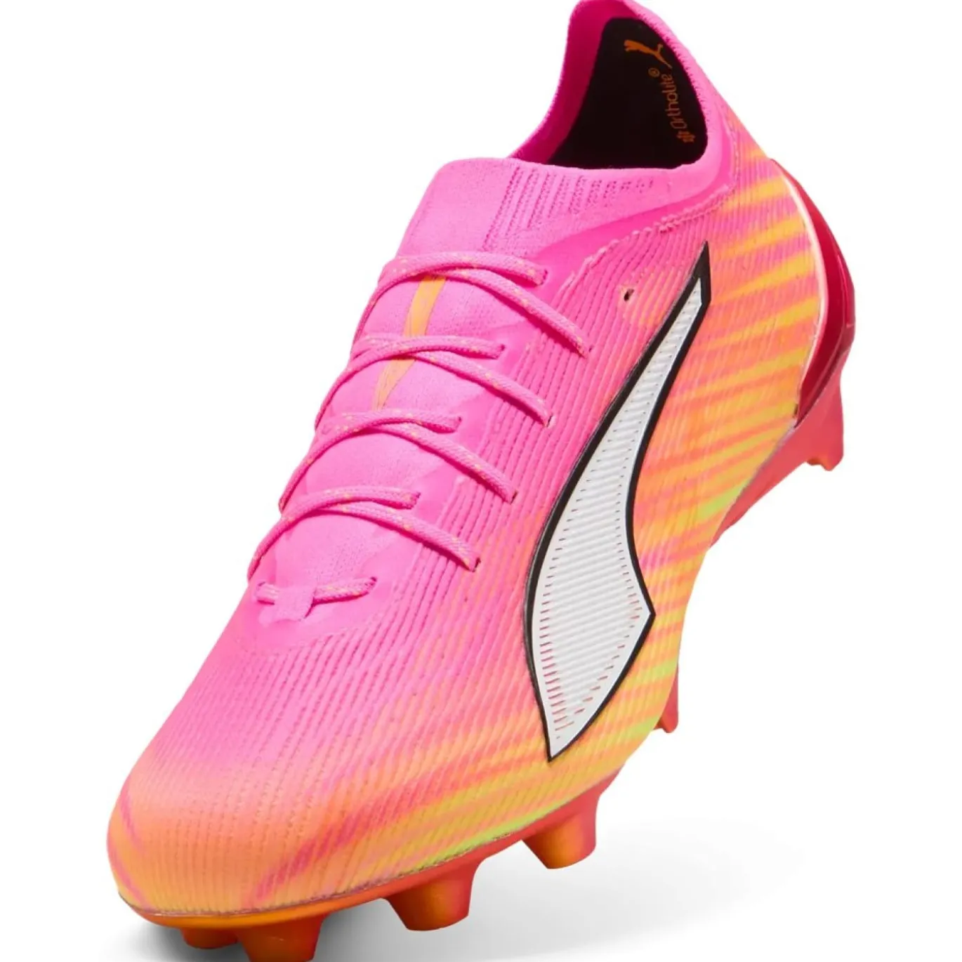 PUMA Ultra 6 Ultimate Gras Voetbalschoenen (FG) Felroze Blauw Geel
