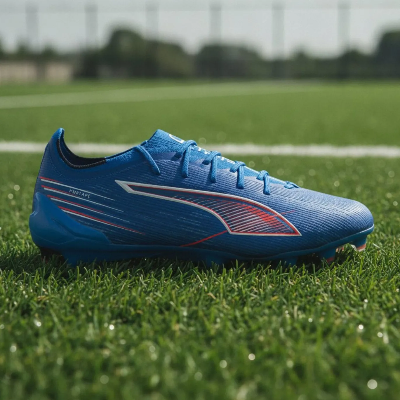 PUMA Ultra 6 Ultimate Gras Voetbalschoenen (FG) Blauw Wit Felrood