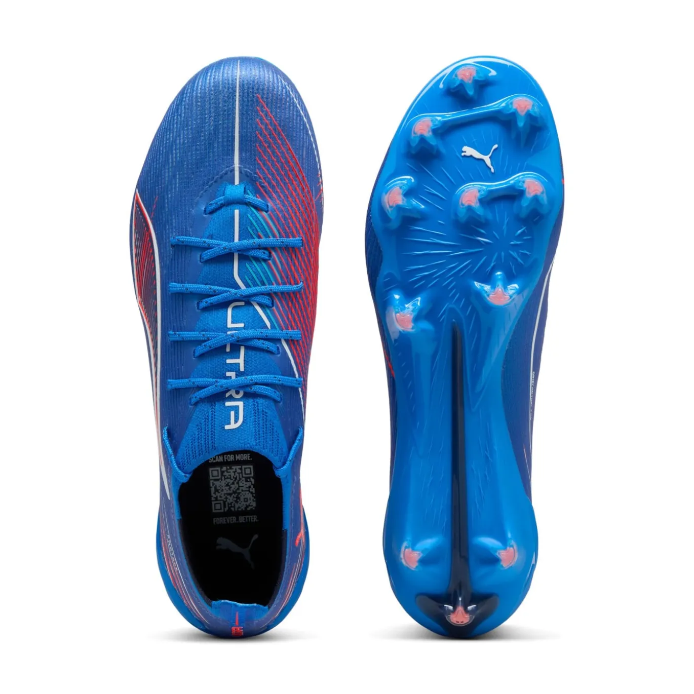 PUMA Ultra 6 Ultimate Gras Voetbalschoenen (FG) Blauw Wit Felrood