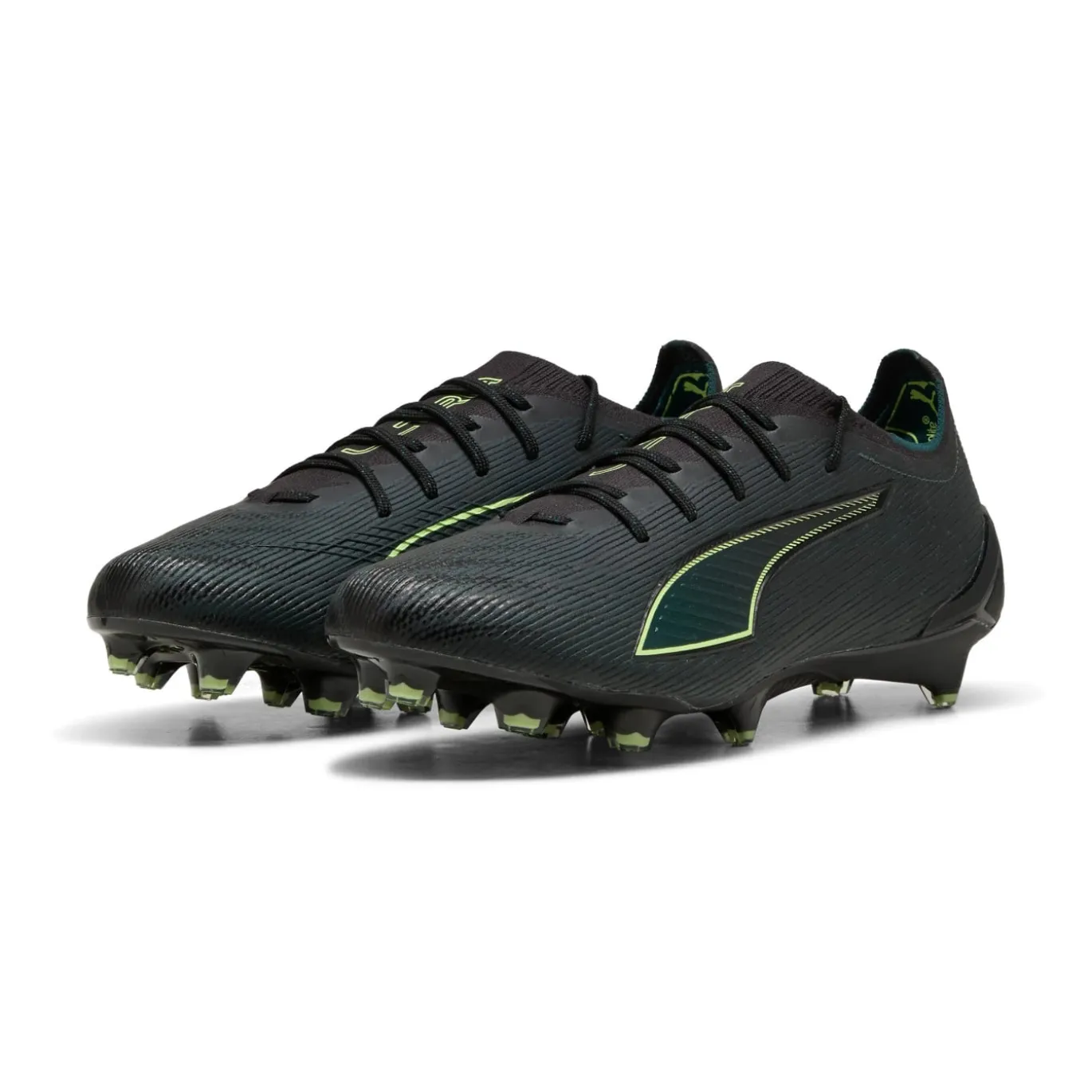 PUMA Ultra 6 Ultimate Gras Voetbalschoenen (FG) Zwart Donkergroen Lichtgroen