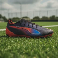 PUMA Ultra 6 Ultimate Relentless Gras Voetbalschoenen (FG) Zwart Rood Blauw