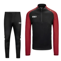 Robey Performance Half-Zip Trainingspak Kids Zwart Rood