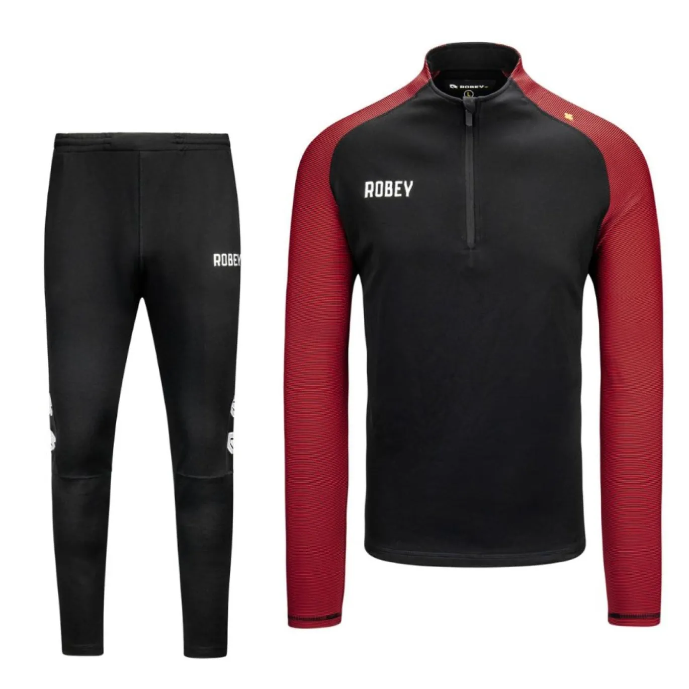 Robey Performance Half-Zip Trainingspak Kids Zwart Rood