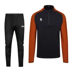 Robey Performance Half-Zip Trainingspak Kids Zwart Oranje