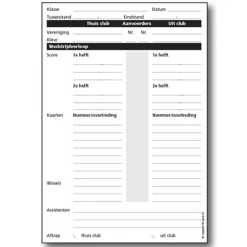 Scheidsrechters Scoreformulier