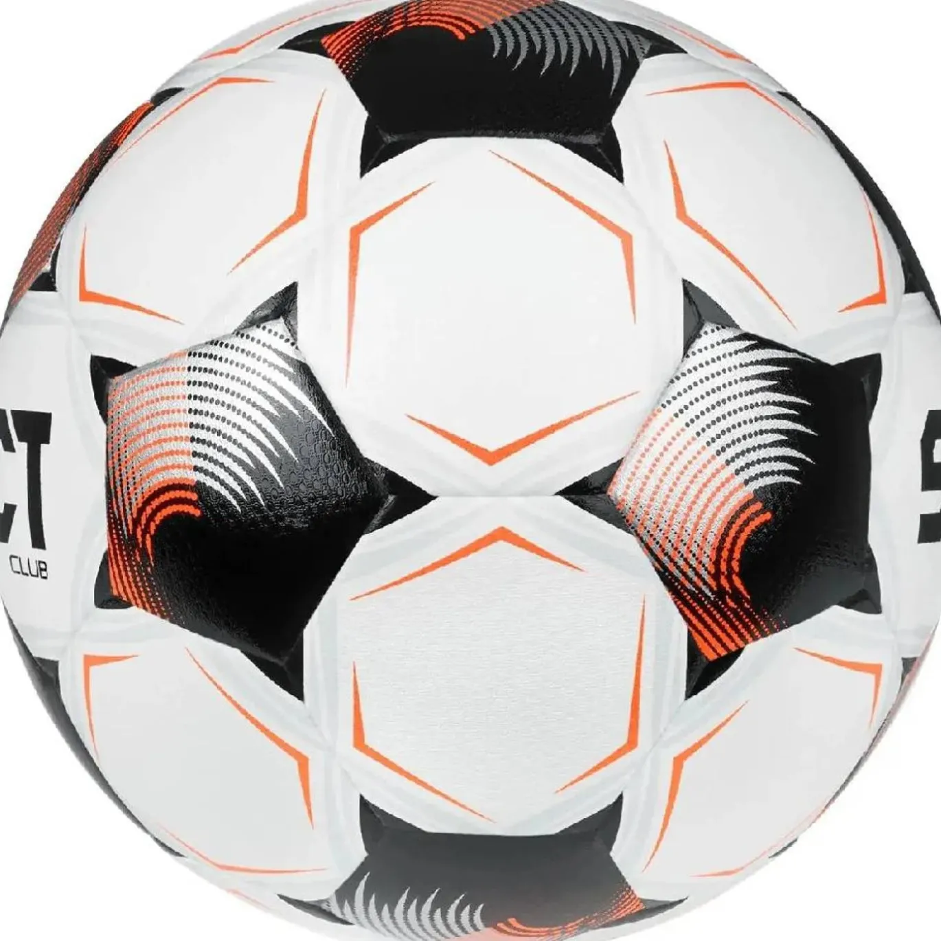 Select Club V26 Voetbal Maat 4 Wit Zwart Felrood Zilvergrijs