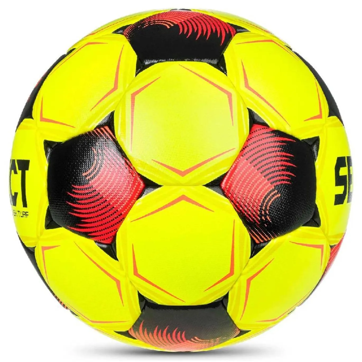 Select Flash Turf V26 Voetbal Maat 5 Geel Zwart Felrood