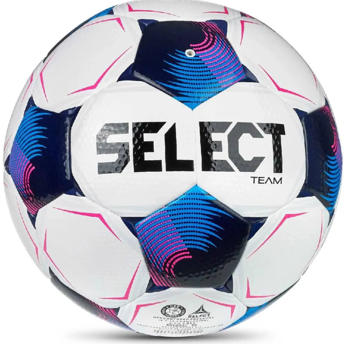 Select Team V26 Voetbal Maat 5 Wit Blauw Felroze