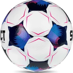 Select Team V26 Voetbal Maat 5 Wit Blauw Felroze