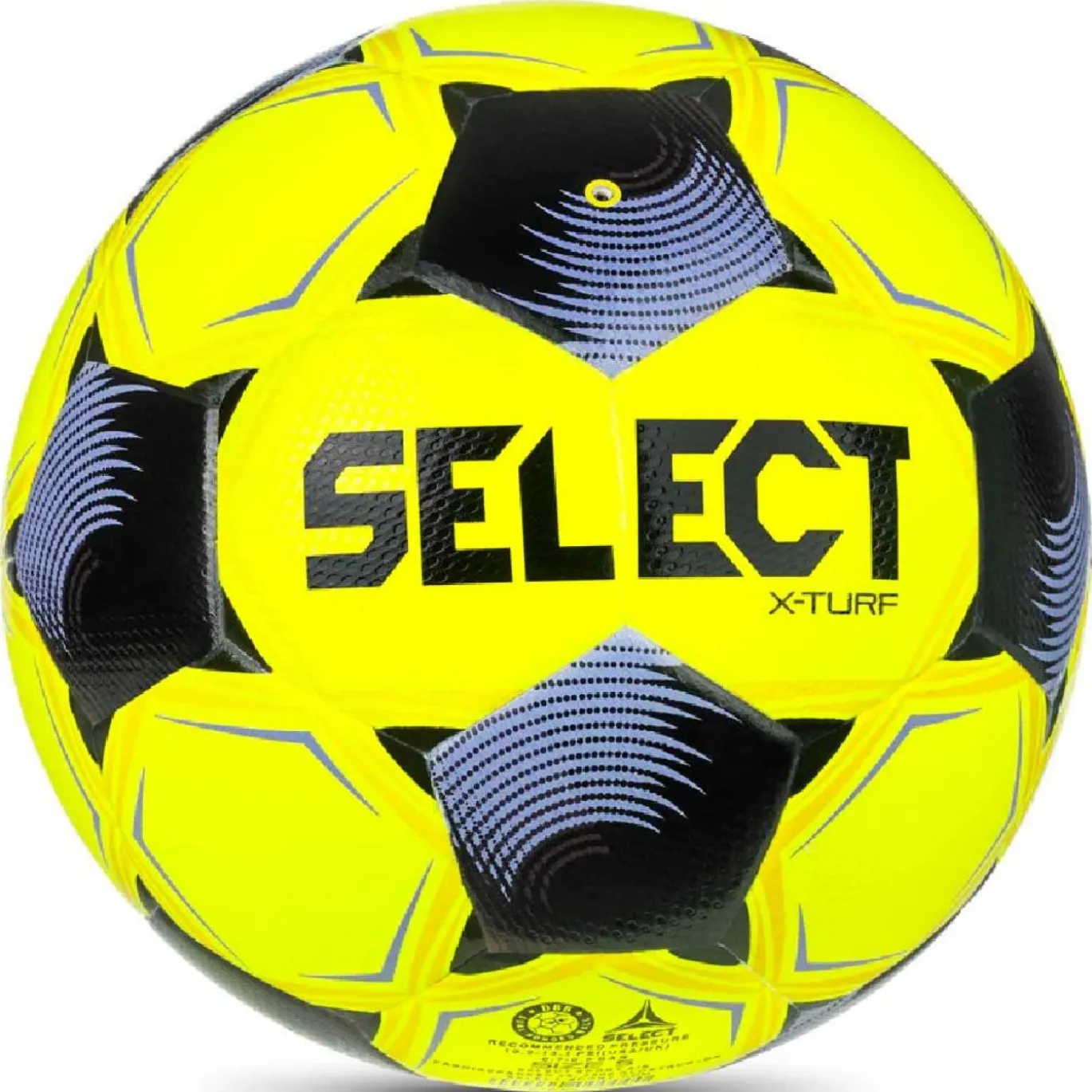 Select X-Turf V26 Voetbal Maat 4 Geel Zwart Lichtpaars