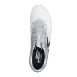 Skechers Razor 1.5 Academy Gras Voetbalschoenen (FG) Wit Zilver Zwart