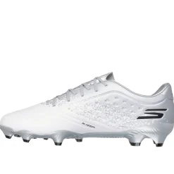 Skechers Razor 1.5 Academy Gras Voetbalschoenen (FG) Wit Zilver Zwart