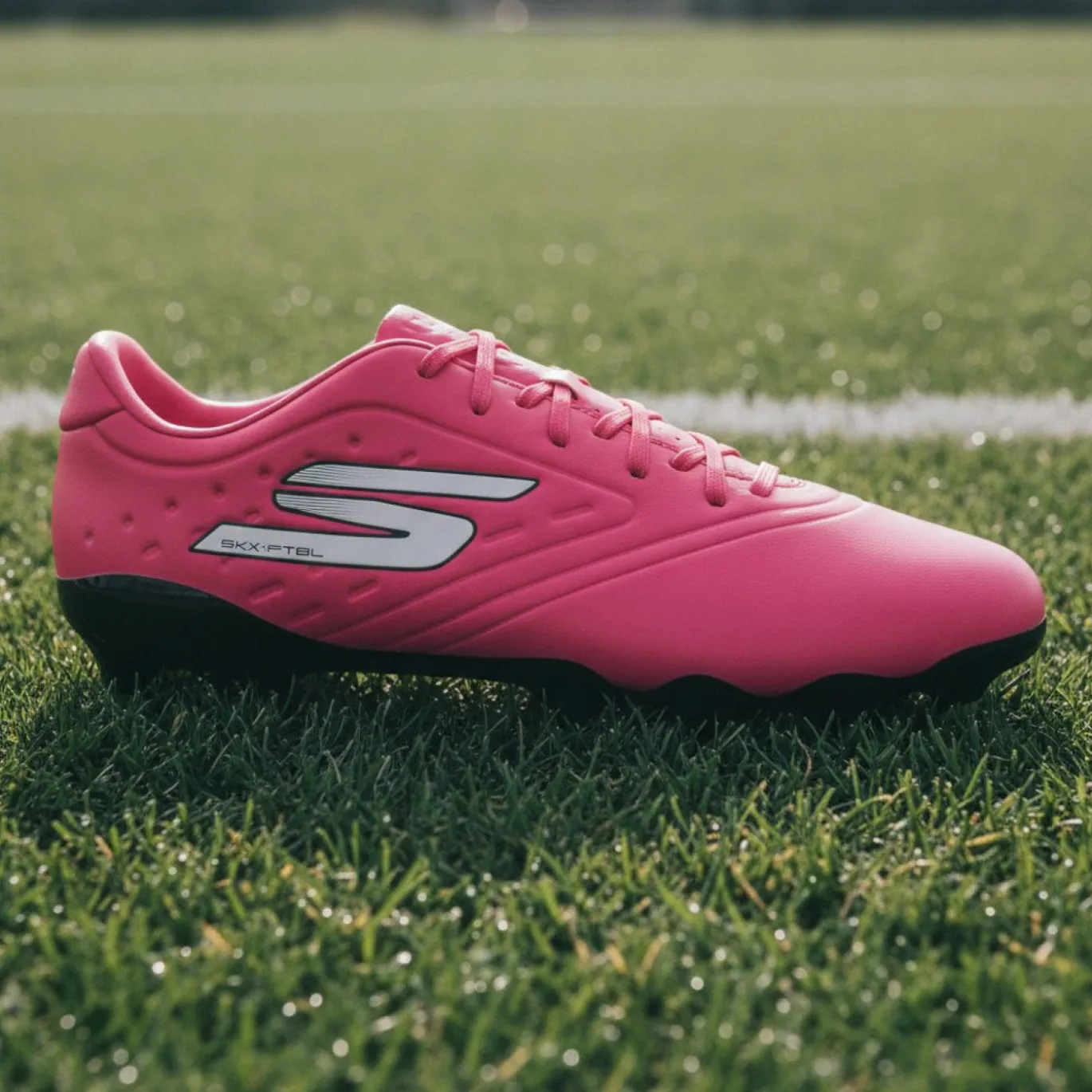 Skechers Razor 1.5 Academy Gras Voetbalschoenen (FG) Roze Zwart