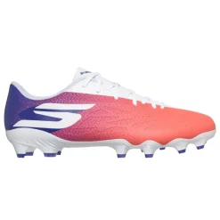 Skechers Razor 2 Academy Gras Voetbalschoenen (FG) Wit Felrood Blauw Roze