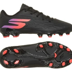 Skechers Razor 2 Low Gras / Kunstgras Voetbalschoenen (MG) Kids Zwart Paars Neon