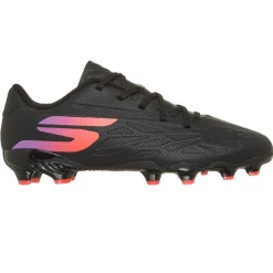 Skechers Razor 2 Low Gras / Kunstgras Voetbalschoenen (MG) Kids Zwart Paars Neon