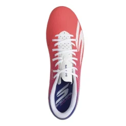 Skechers SKX_2 Academy Low Gras Voetbalschoenen (FG) Wit Felrood Blauw Roze