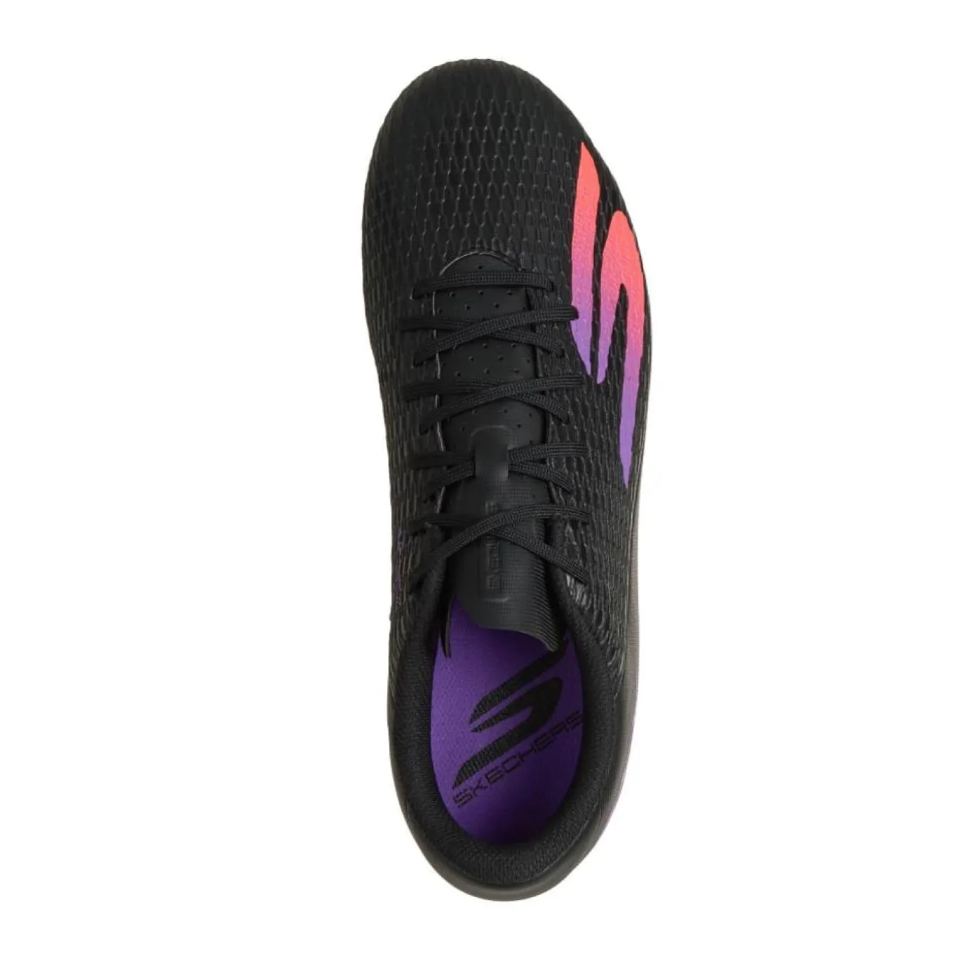 Skechers SKX_2 Low Club Gras / Kunstgras Voetbalschoenen (MG) Zwart Paars Neon