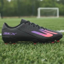 Skechers SKX_2 Low Club Gras / Kunstgras Voetbalschoenen (MG) Zwart Paars Neon