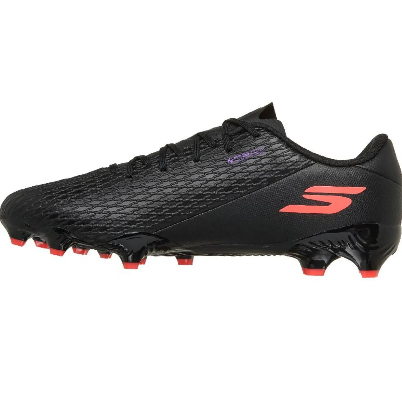 Skechers SKX_2 Low Club Gras / Kunstgras Voetbalschoenen (MG) Zwart Paars Neon