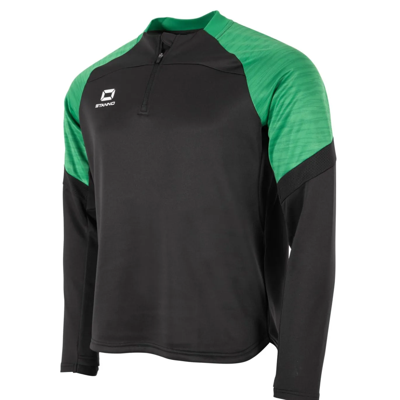 Stanno Bolt Trainingstrui 1/4-Zip Zwart Groen