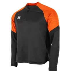 Stanno Bolt Trainingstrui 1/4-Zip Kids Zwart Oranje