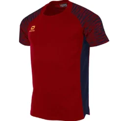 Stanno Bolt Voetbalshirt Rood Donkerblauw