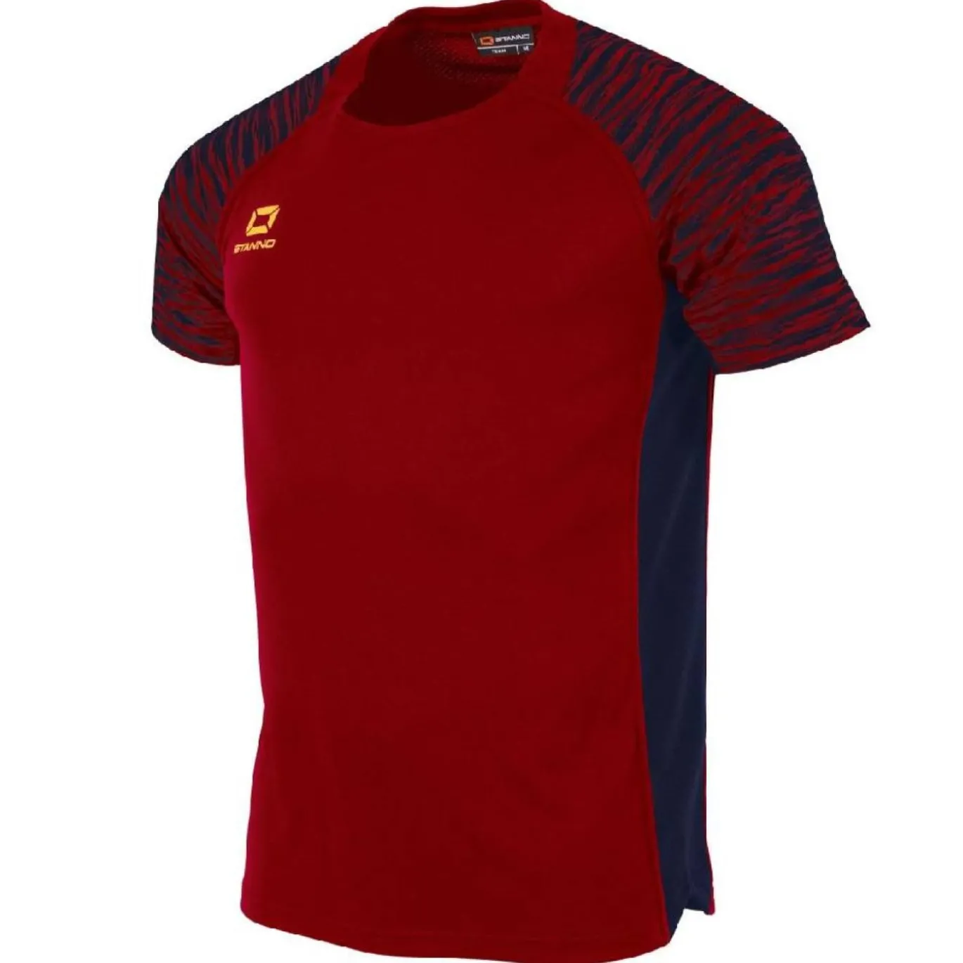 Stanno Bolt Voetbalshirt Rood Donkerblauw