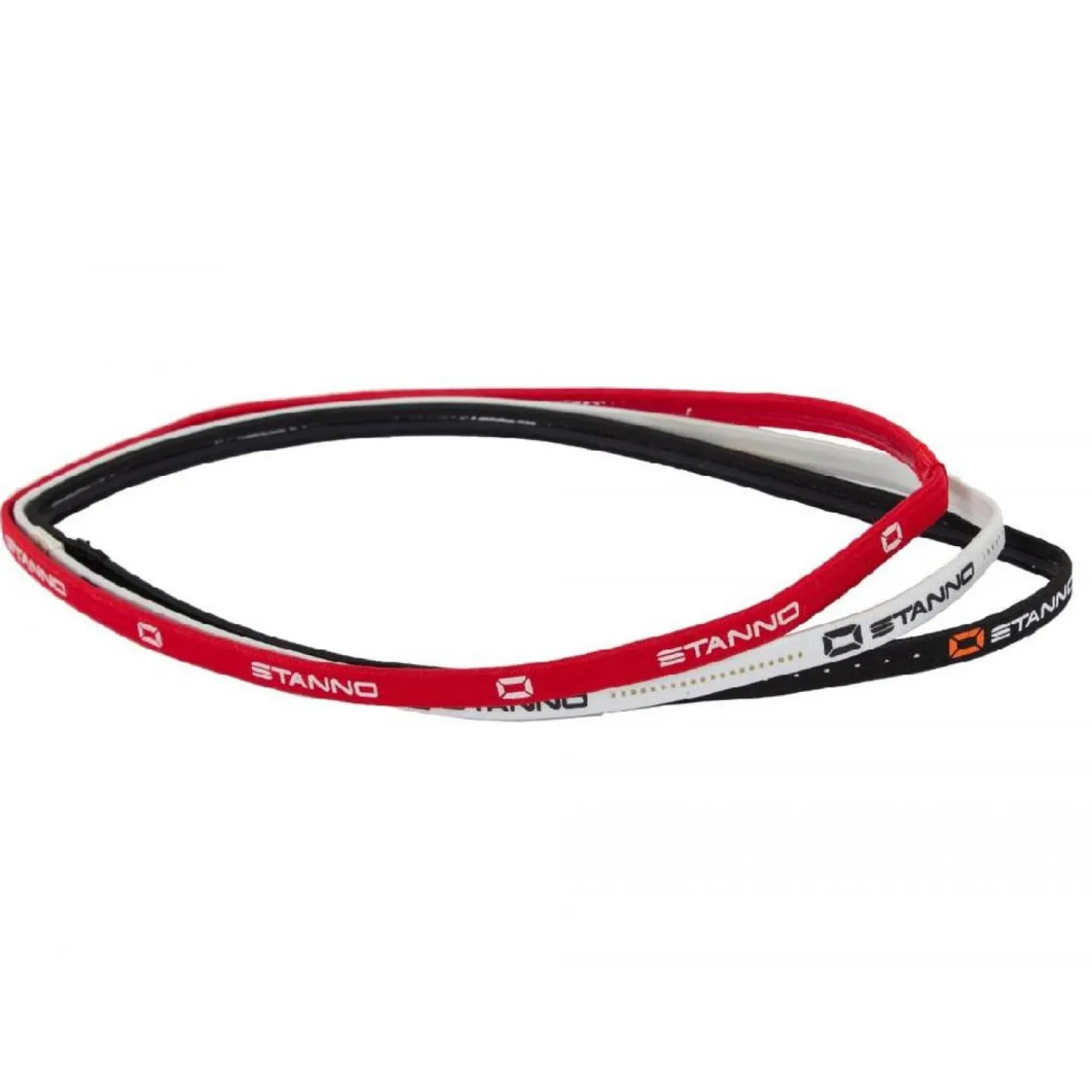 Stanno Haarbanden Non-Slip 3-Pack Rood Wit Zwart