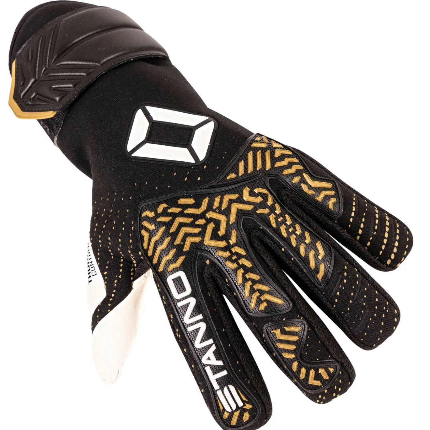 Stanno Thunder VII Keepershandschoenen Zwart Goud Wit