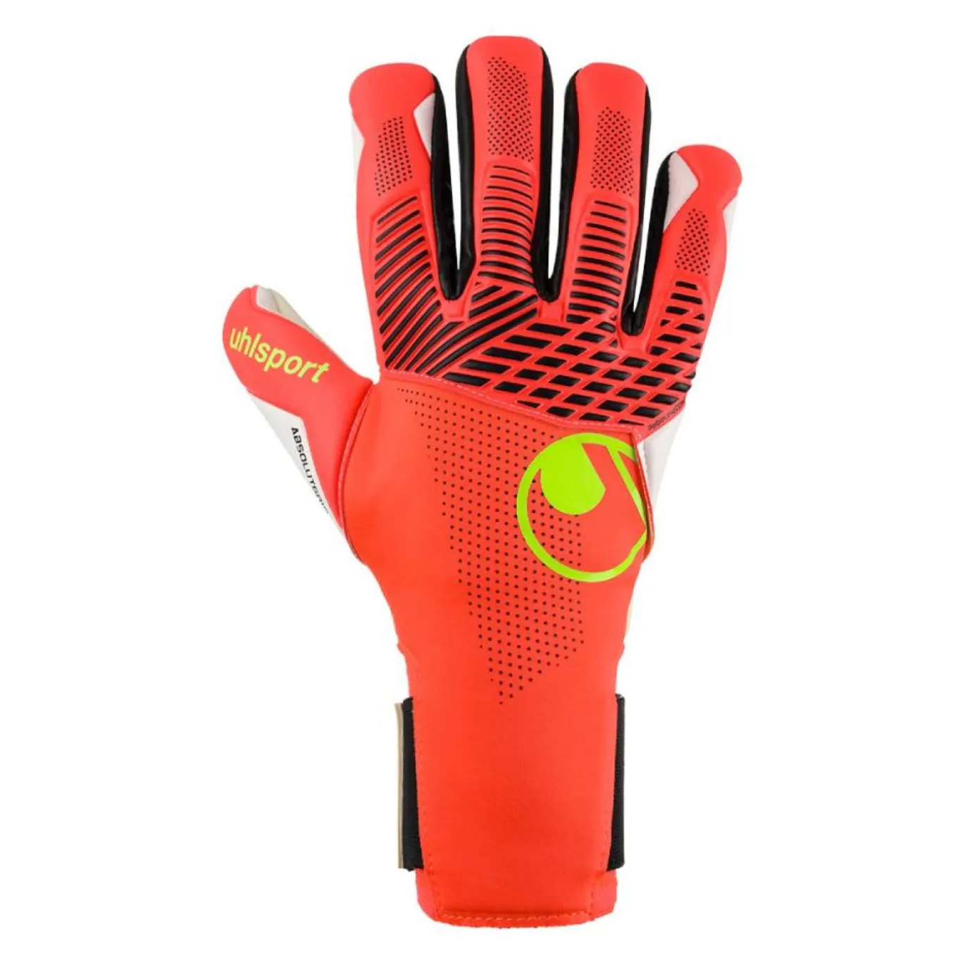 Uhlsport FM Absolutgrip HN Keepershandschoenen Felrood Zwart Felgeel