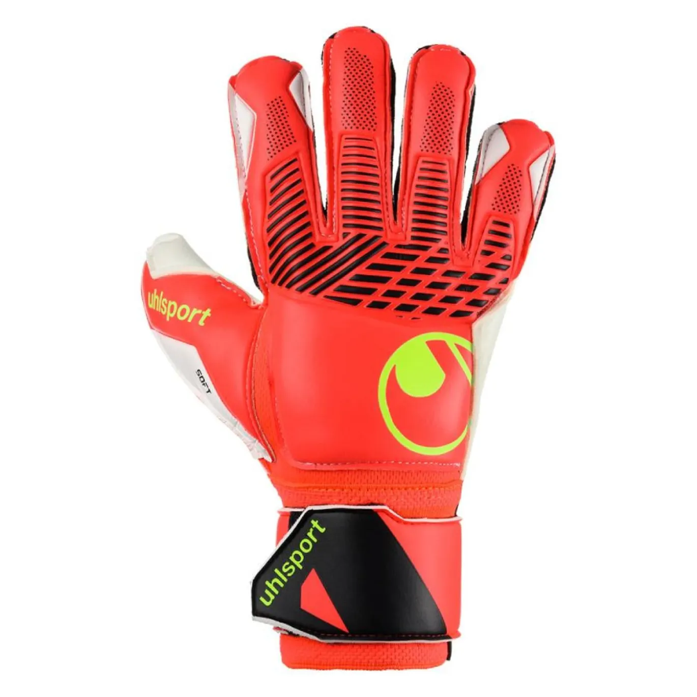 Uhlsport FM Soft Flex Frame Keepershandschoenen Felrood Zwart Felgeel
