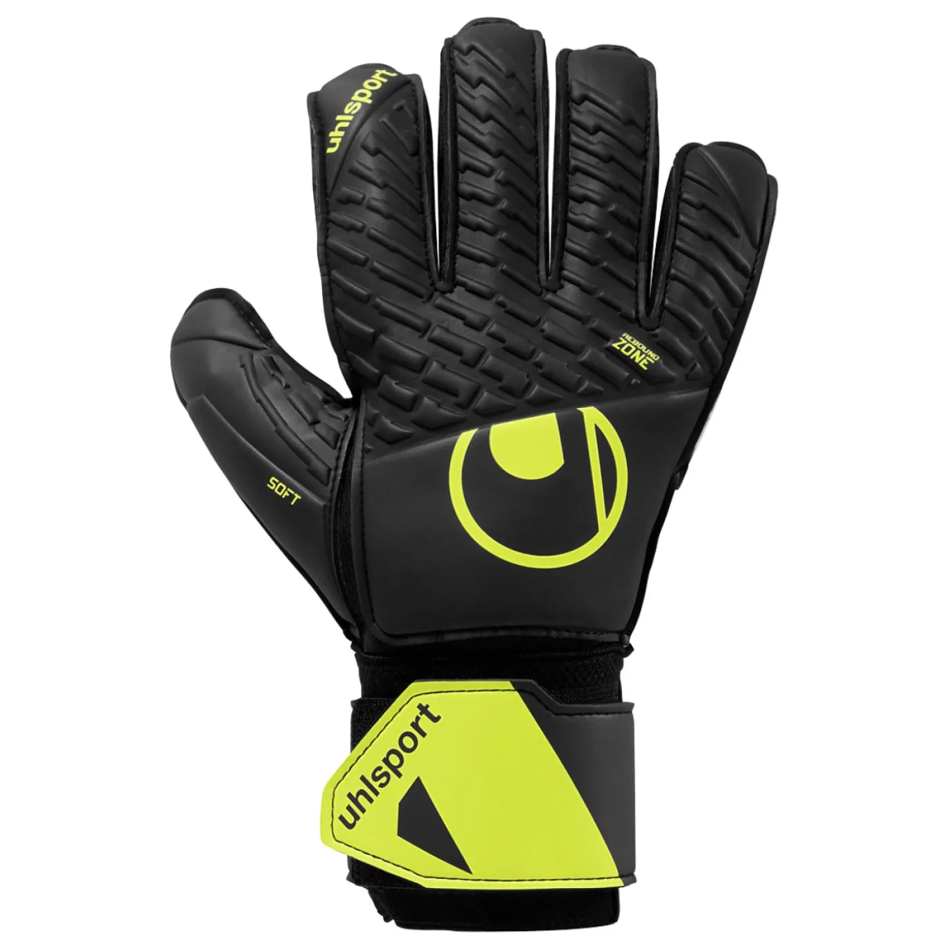 Uhlsport FM Soft Flex Frame Keepershandschoenen Kids Zwart Neongeel