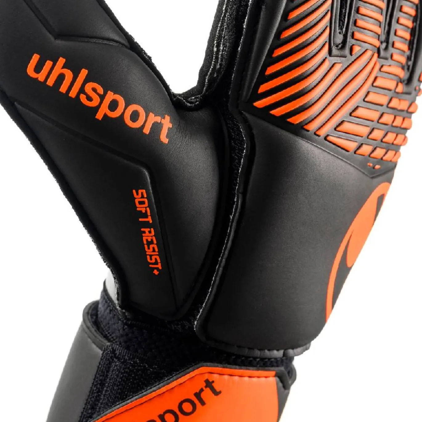 Uhlsport FM Soft Resist+ Flex Frame Keepershandschoenen Kids Zwart Oranje
